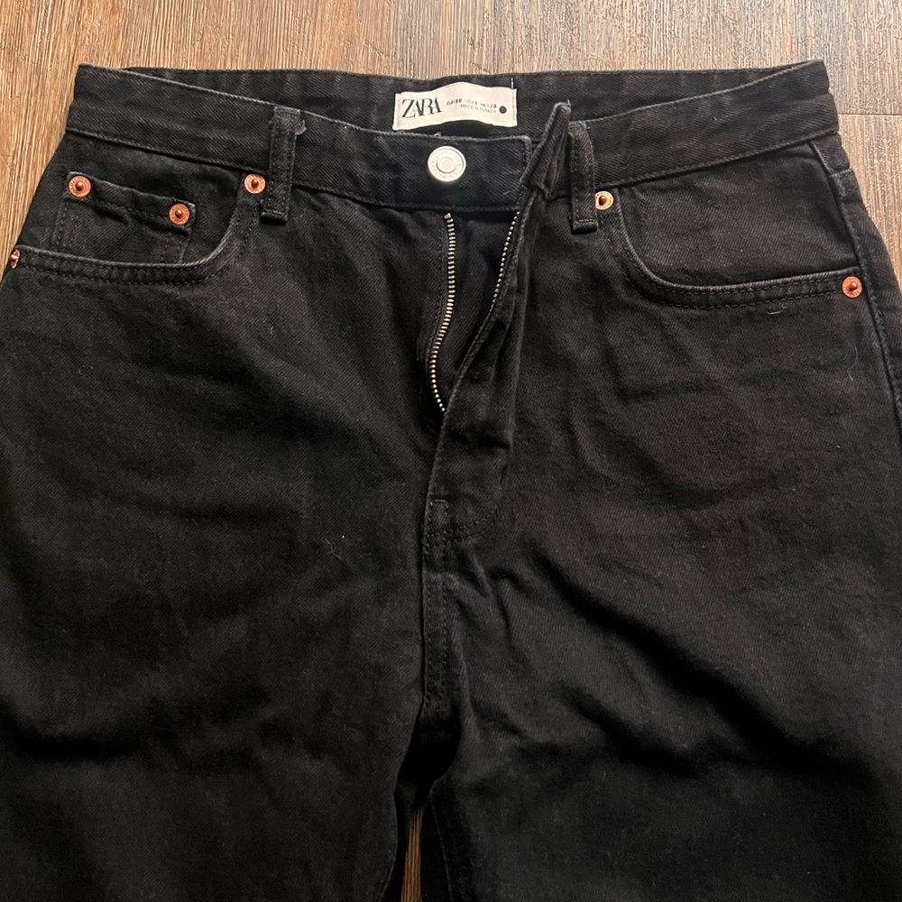 Black bootcut Zara jeans